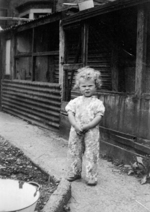 Hazel 2 years with coveralls